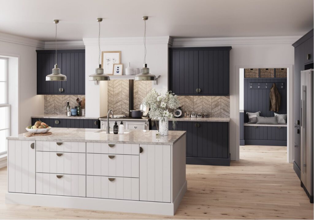 Austin shown in Supermatt Indigo Blue kitchen