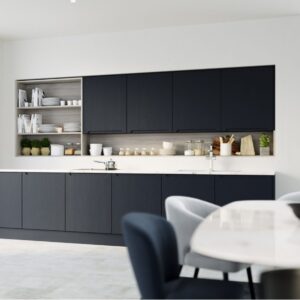 Chelsea shown in Paintflow Matt Indigo Blue kitchen