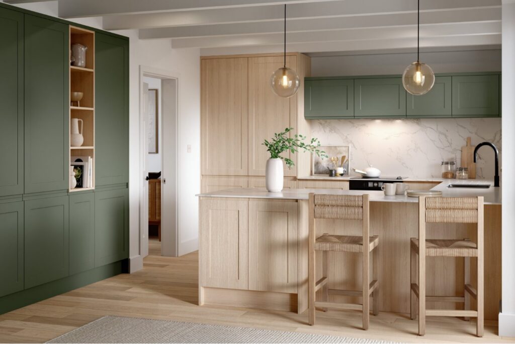 Elland shown in Light Vicenza Oak kitchen