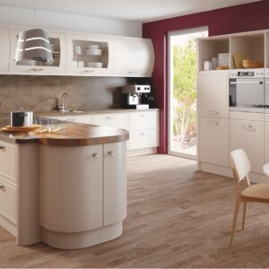 Euroline shown in Supermatt Cashmere kitchen