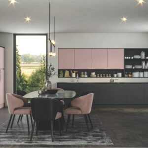 Integra shown in Supermatt Blush Pink kitchen
