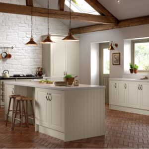 Paris shown in Matt Antique White kitchen