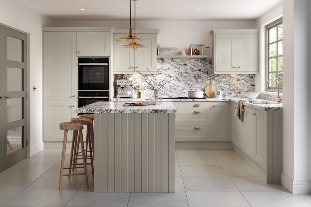 Rowen shown in Supermatt Taupe Grey kitchen