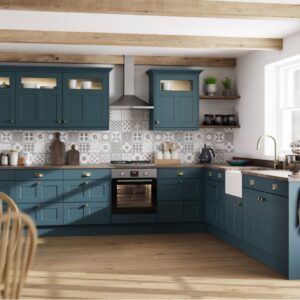 Stratford shown in Supermatt Colonial Blue kitchen
