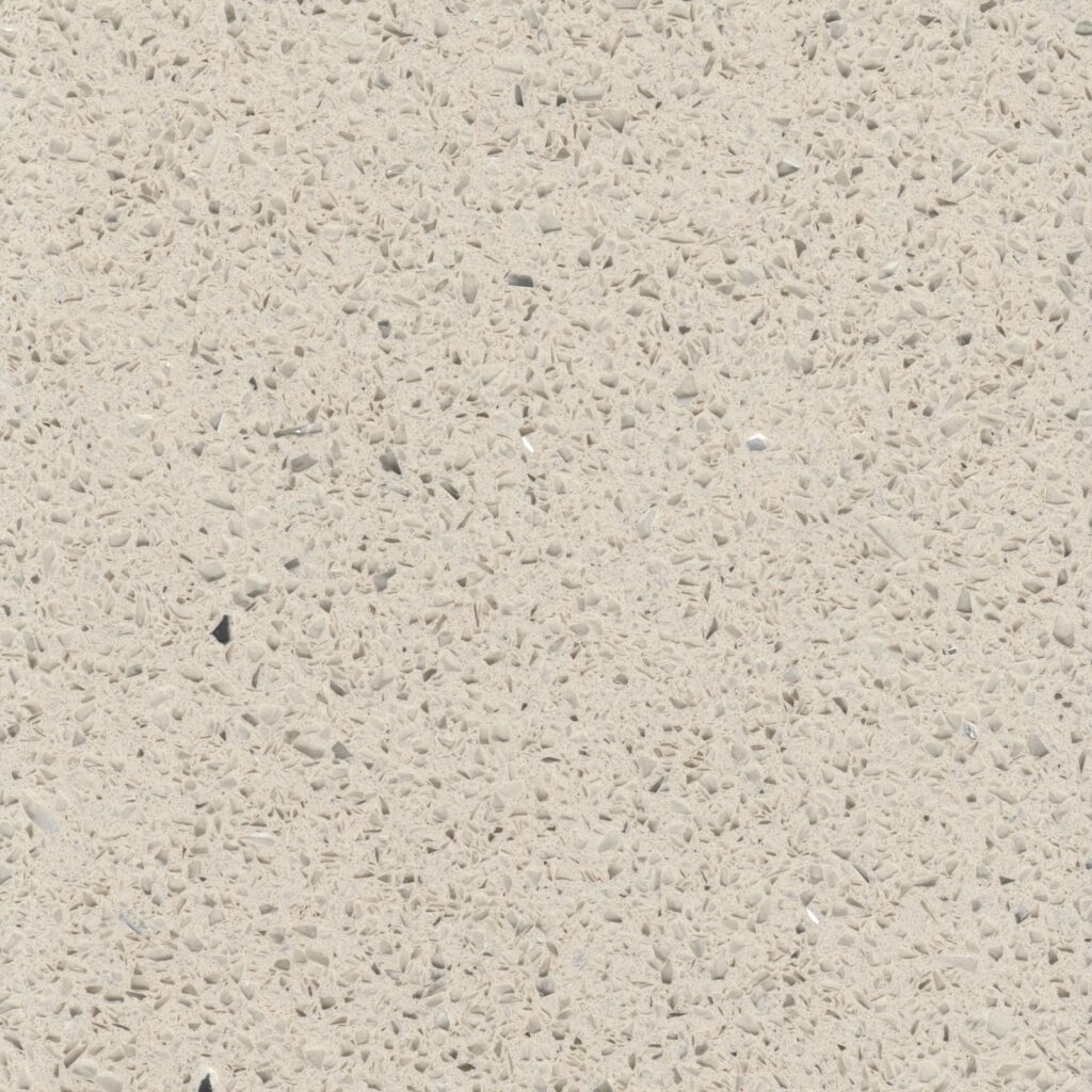 Crema Argento quartz overlay worktop colour