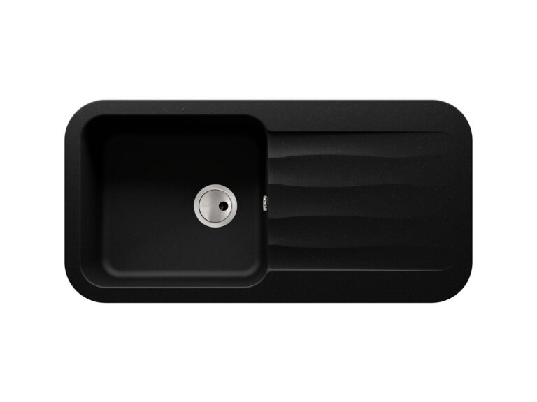 Abode Dune 1.0 granite composite kitchen sink in black metallic
