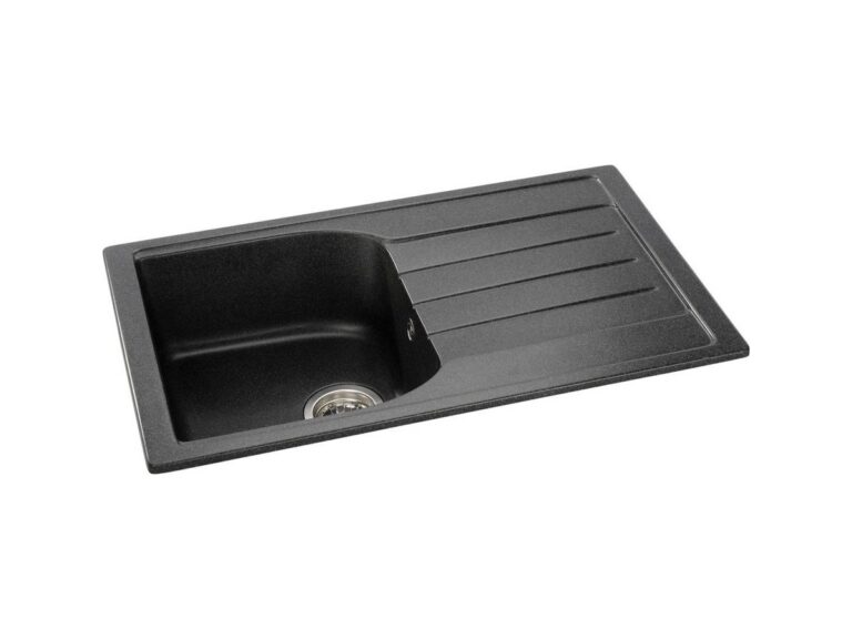 Abode Oriel 1.0 granite composite kitchen sink in black metallic