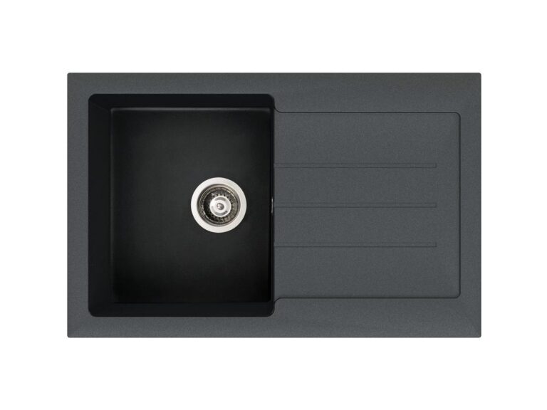 Abode Xcite 1.0 granite composite kitchen sink in black metallic