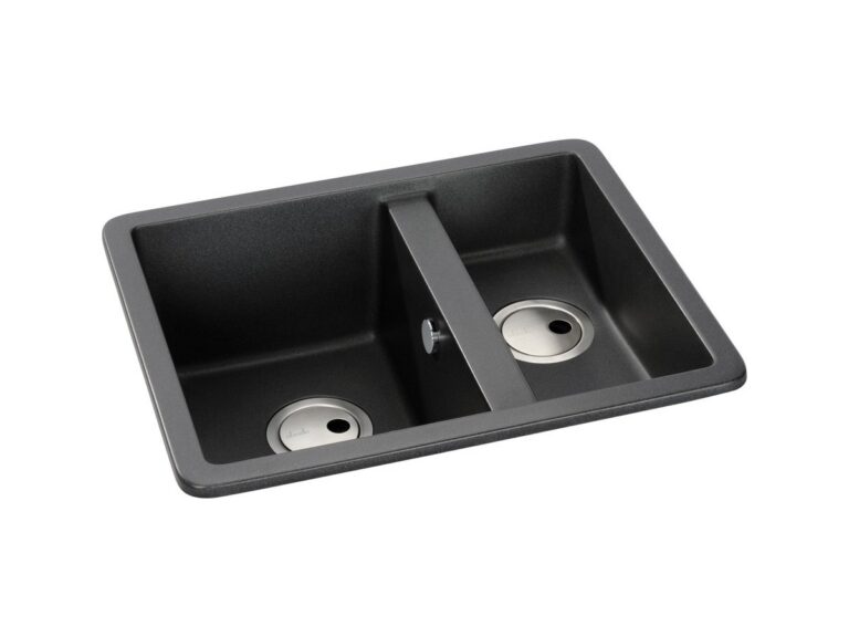 Abode Matrix GR15 1.5 granite composite kitchen sink in black metallic