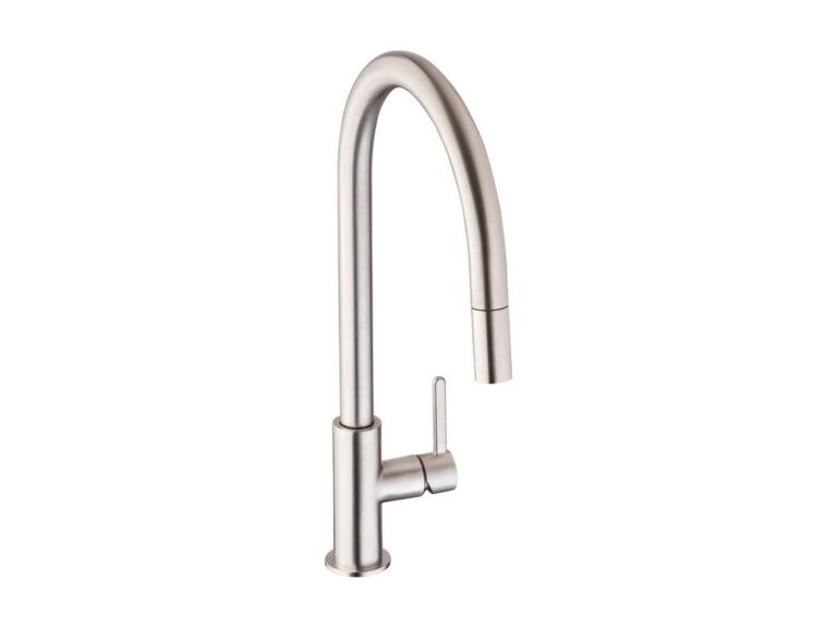 Abode Althia pull-out kitchen tap in brushed nickel