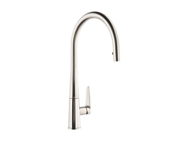 Abode Coniq R pull-out kitchen tap in brushed nickel
