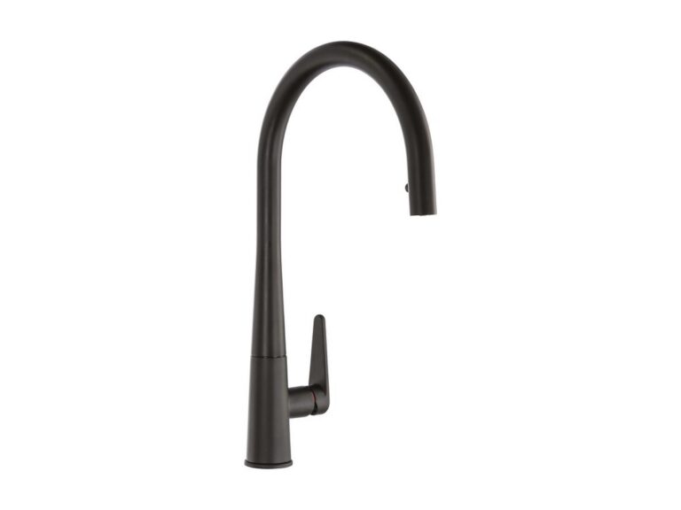 Abode Coniq R pull-out kitchen tap in matt black