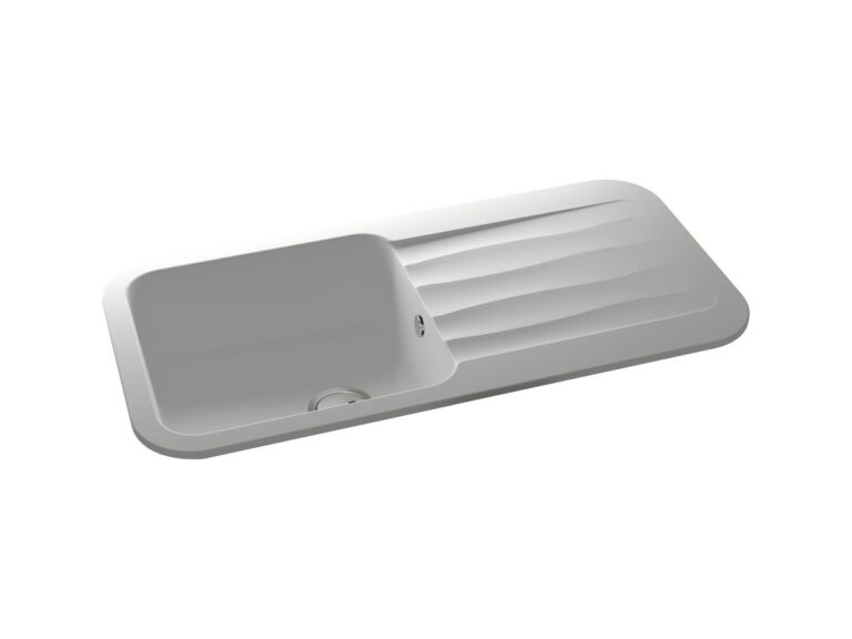 Abode Dune 1.0 granite composite kitchen sink in frost white