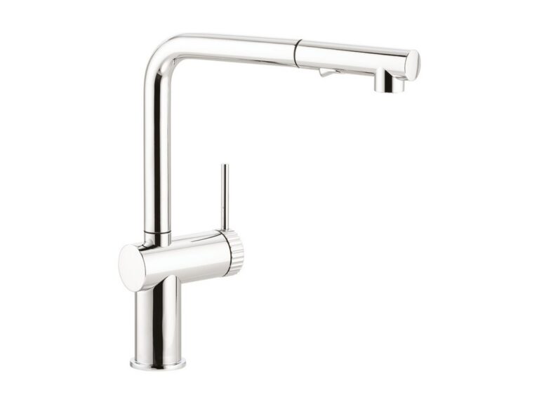 Abode Fraction pull-out kitchen tap in chrome
