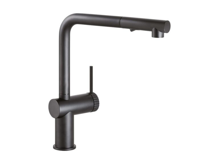 Abode Fraction pull-out kitchen tap in matt black
