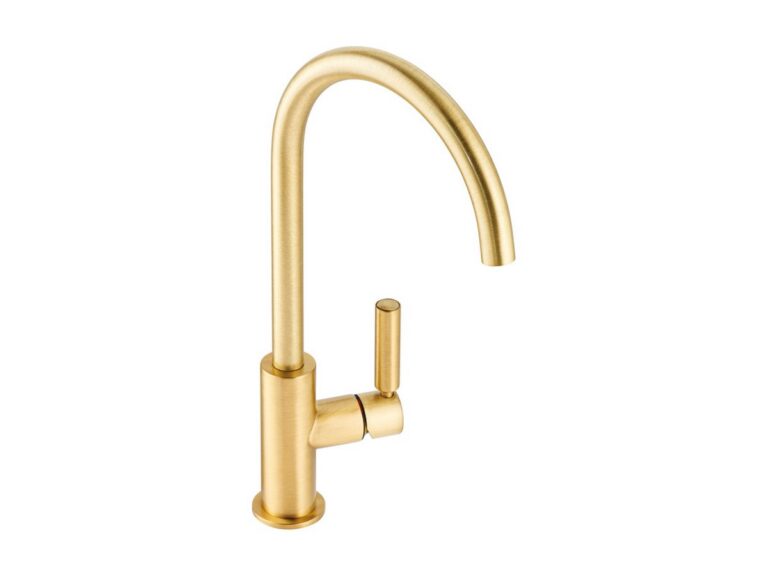 Abode Globe kitchen tap in brushed brass