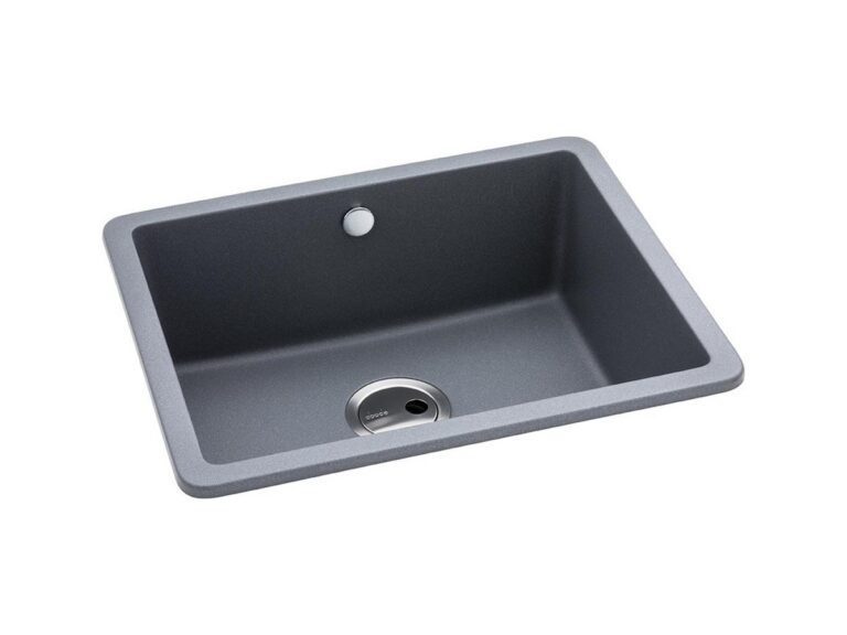 Abode Matrix GR15 1.0 Large granite composite kitchen sink in grey metallic