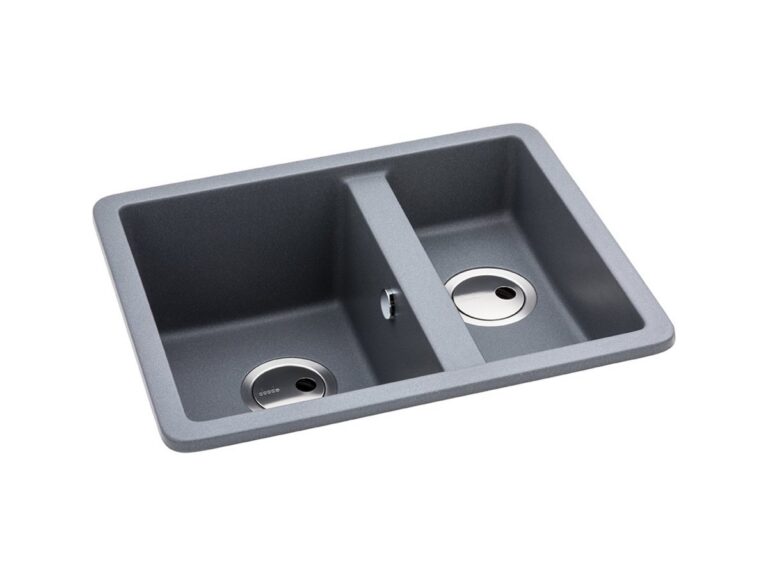 Abode Matrix GR15 1.5 granite composite kitchen sink in grey metallic