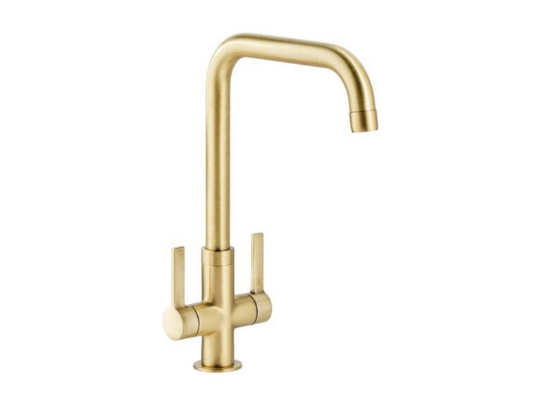 Abode Pico U spout kitchen tap in brushed brass