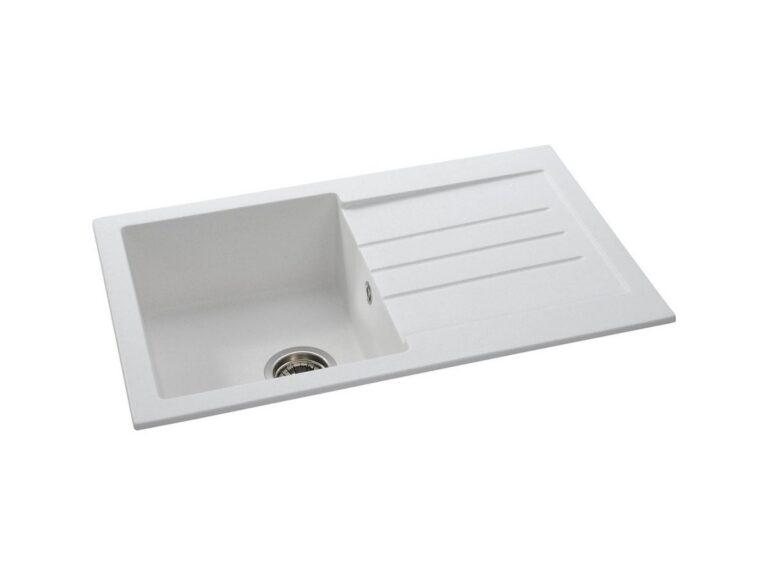 Abode Xcite 1.0 granite composite kitchen sink in frost white