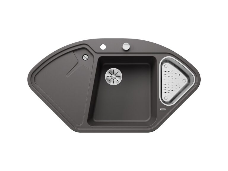 Blanco Delta II silgranit composite kitchen sink in rock grey