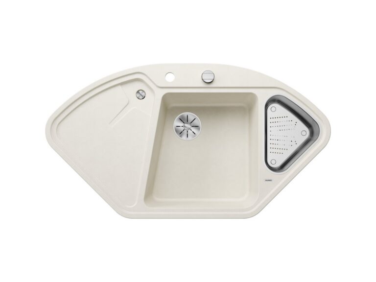 Blanco Delta II silgranit composite kitchen sink in soft white