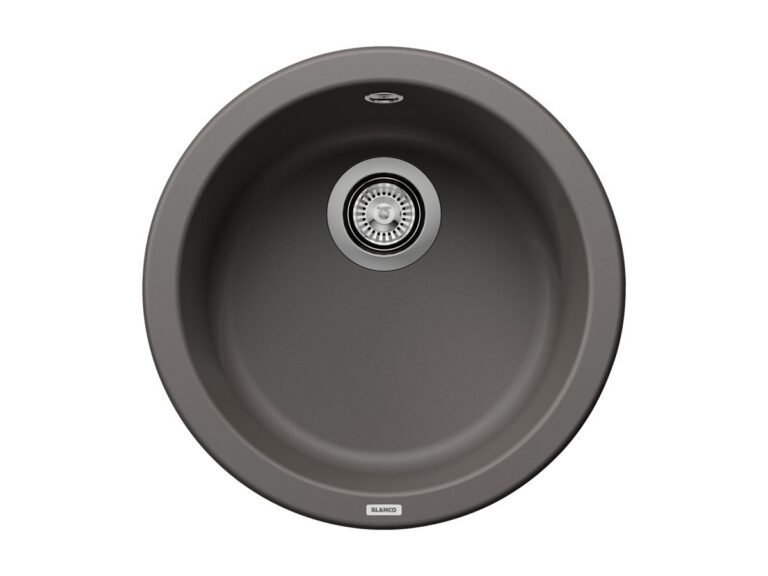 Blanco Rondo silgranit composite kitchen sink in volcano grey