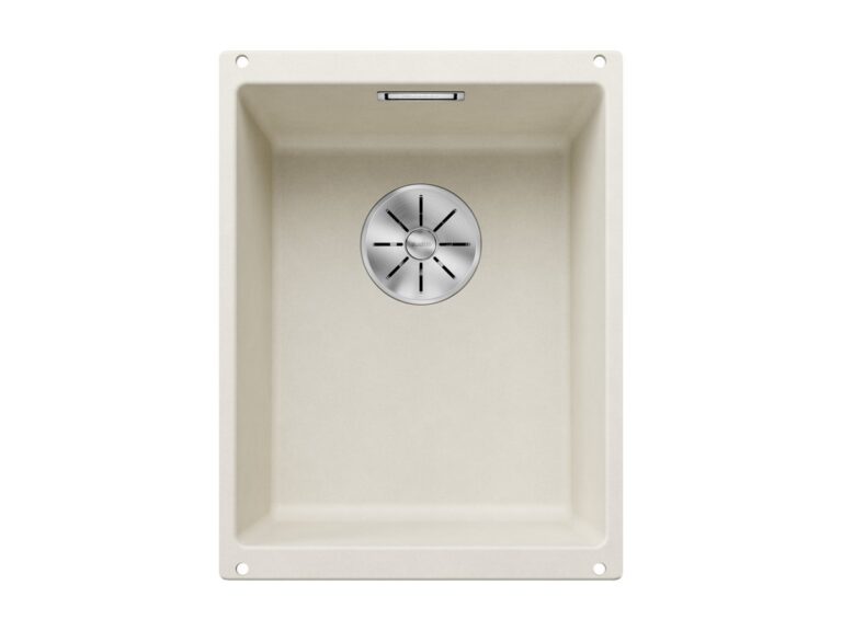 Blanco Subline 320-U silgranit composite kitchen sink in soft white