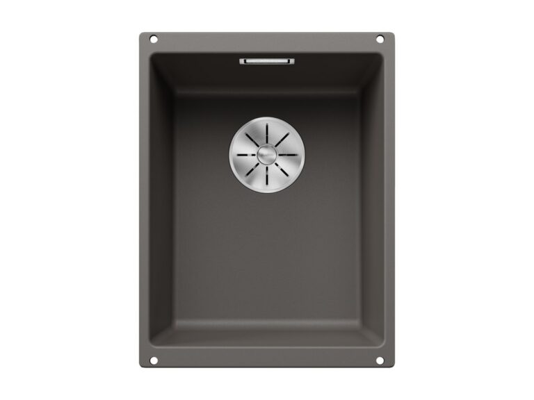 Blanco Subline 320-U silgranit composite kitchen sink in volcano grey