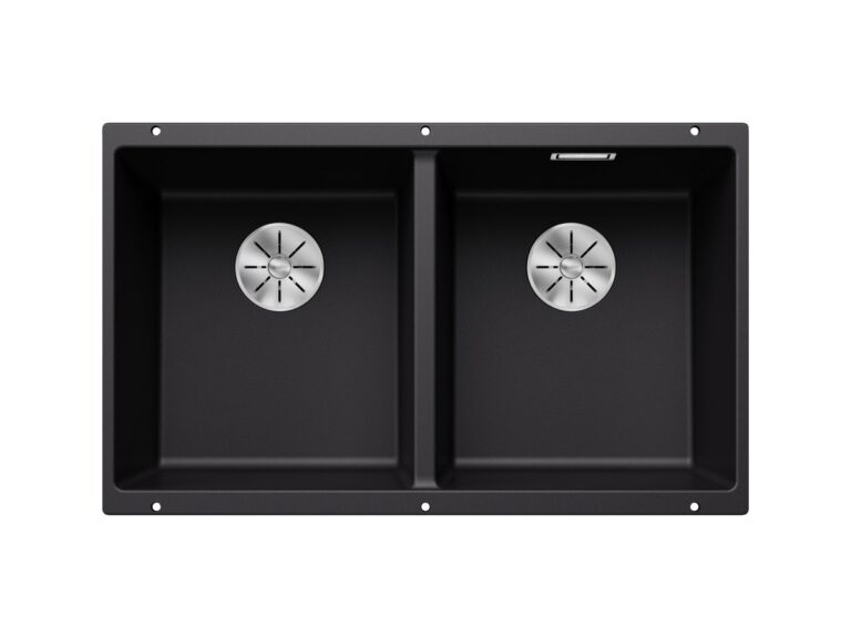 Blanco Subline 350/350-U silgranit composite kitchen sink in black