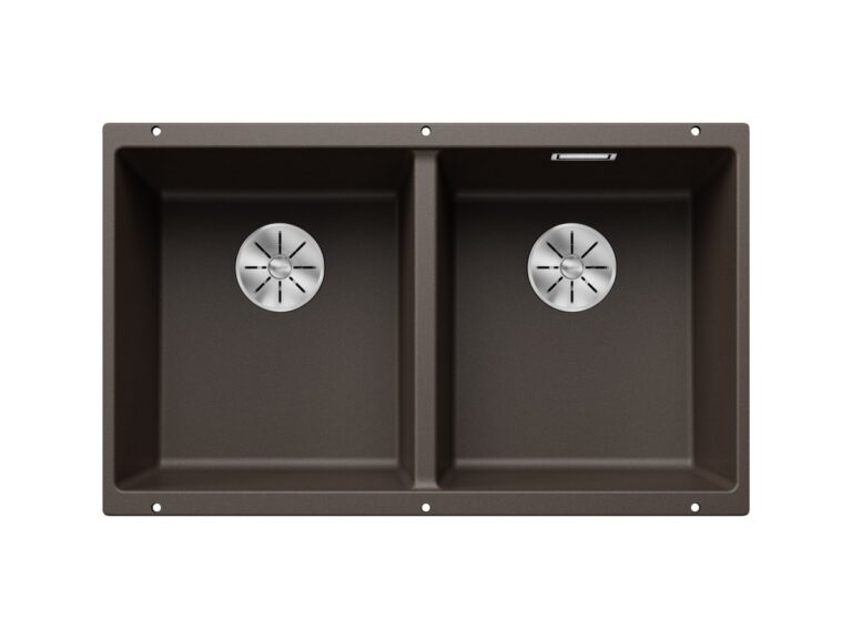 Blanco Subline 350/350-U silgranit composite kitchen sink in coffee