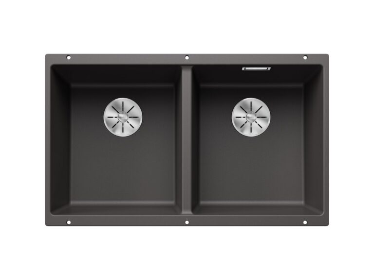 Blanco Subline 350/350-U silgranit composite kitchen sink in rock grey
