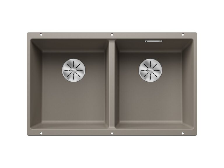 Blanco Subline 350/350-U silgranit composite kitchen sink in tartufo