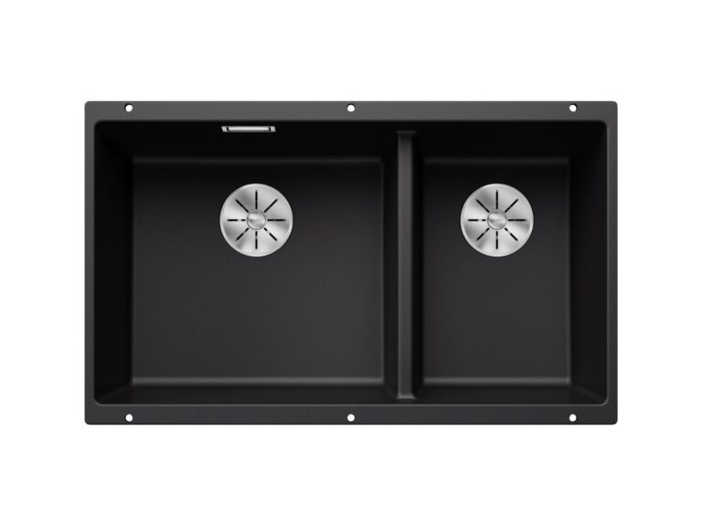Blanco Subline 430/270-U silgranit composite kitchen sink in black