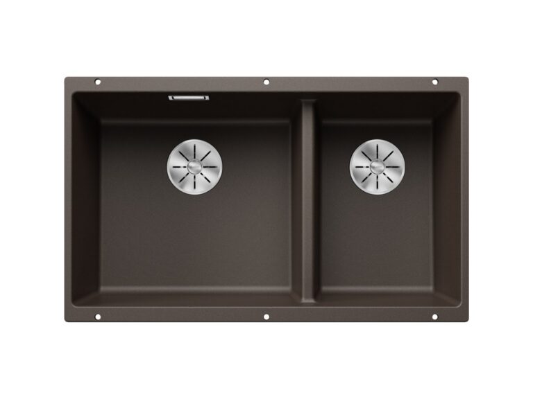 Blanco Subline 430/270-U silgranit composite kitchen sink in coffee
