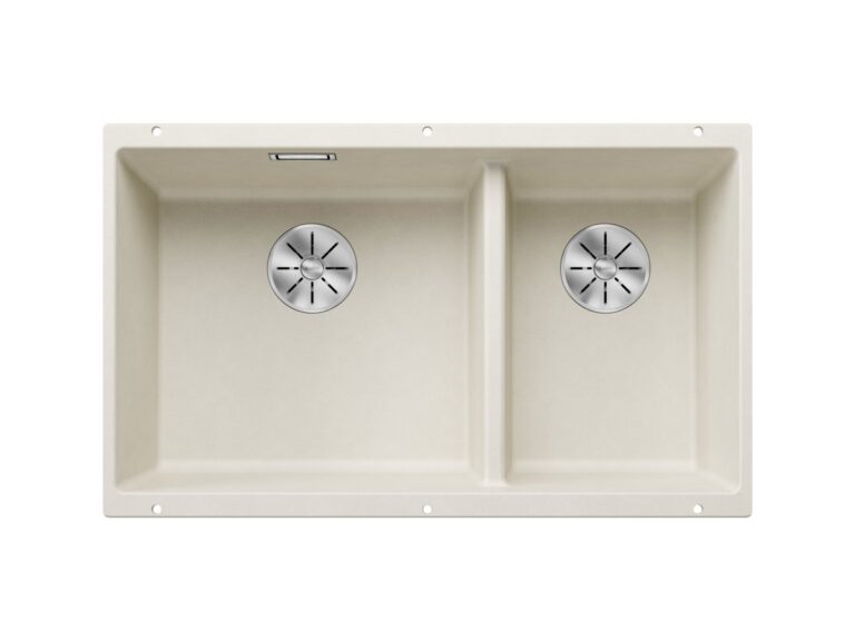 Blanco Subline 430/270-U silgranit composite kitchen sink in soft white