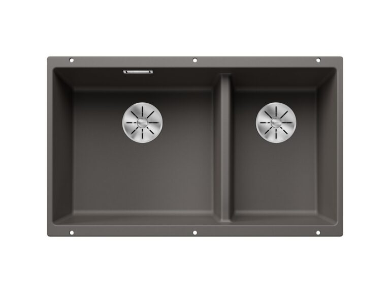 Blanco Subline 430/270-U silgranit composite kitchen sink in volcano grey