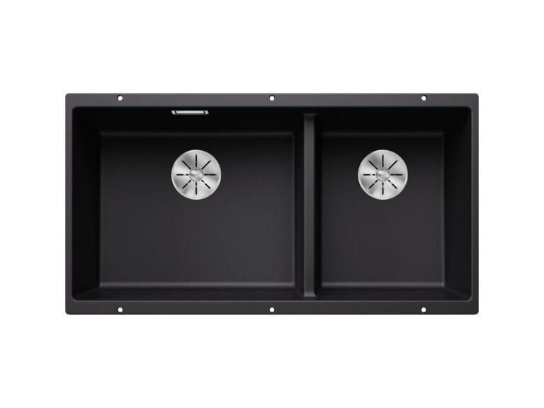 Blanco Subline 480/320-U silgranit composite kitchen sink in black