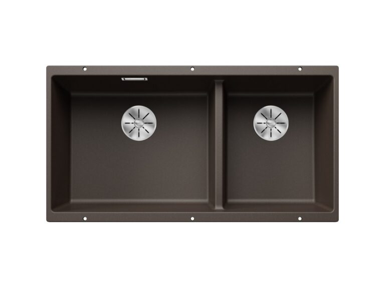 Blanco Subline 480/320-U silgranit composite kitchen sink in coffee