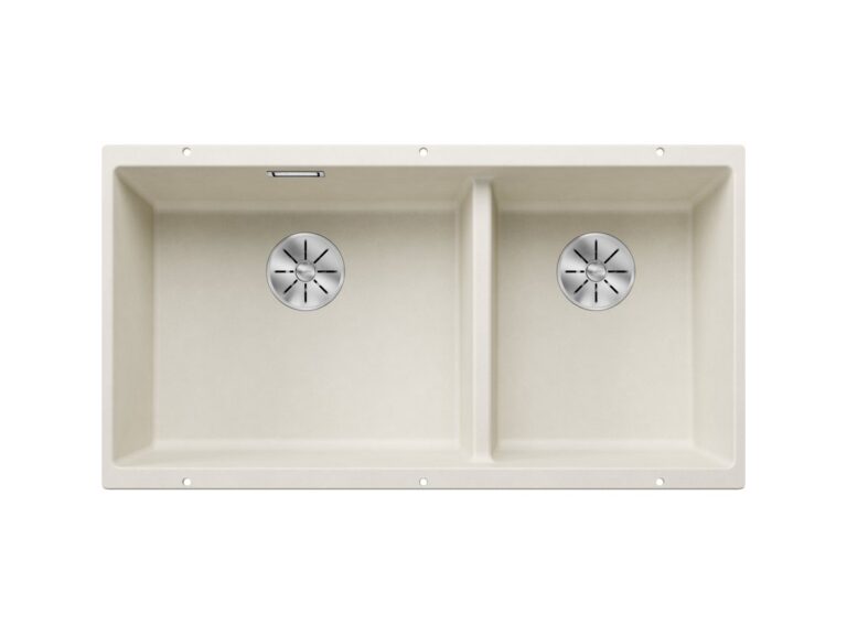 Blanco Subline 480/320-U silgranit composite kitchen sink in soft white