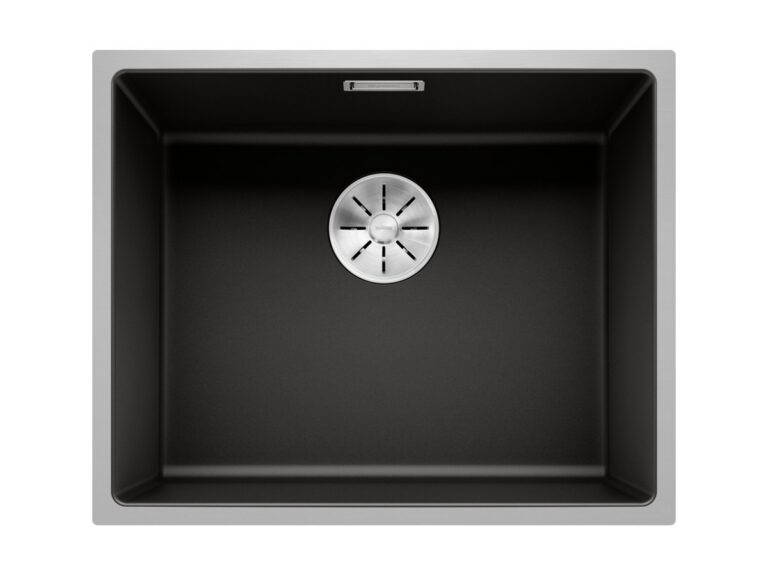 Blanco Subline 500-IF Steelframe silgranit composite kitchen sink in black