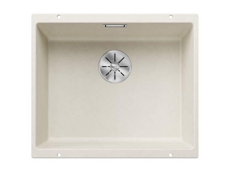 Blanco Subline 500-U silgranit composite kitchen sink in soft white