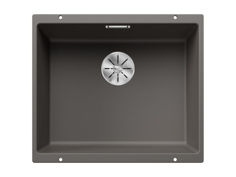 Blanco Subline 500-U silgranit composite kitchen sink in volcano grey