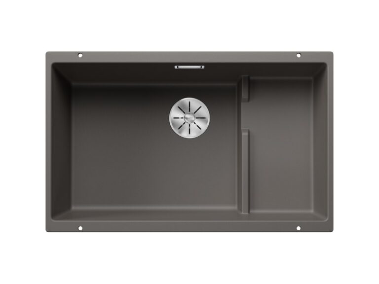 Blanco Subline 700-U Level silgranit composite kitchen sink in volcano grey