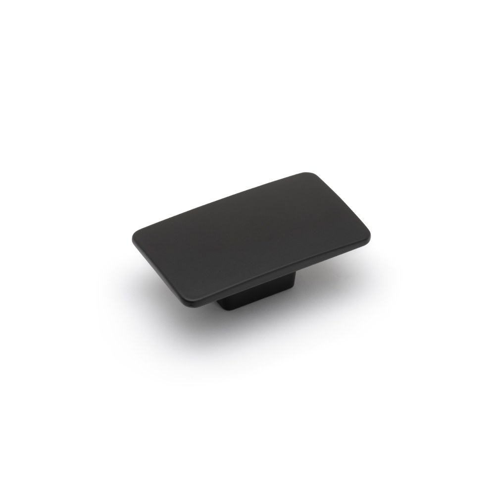 Camden Rectangular Knob (Matt Black) cabinet handle