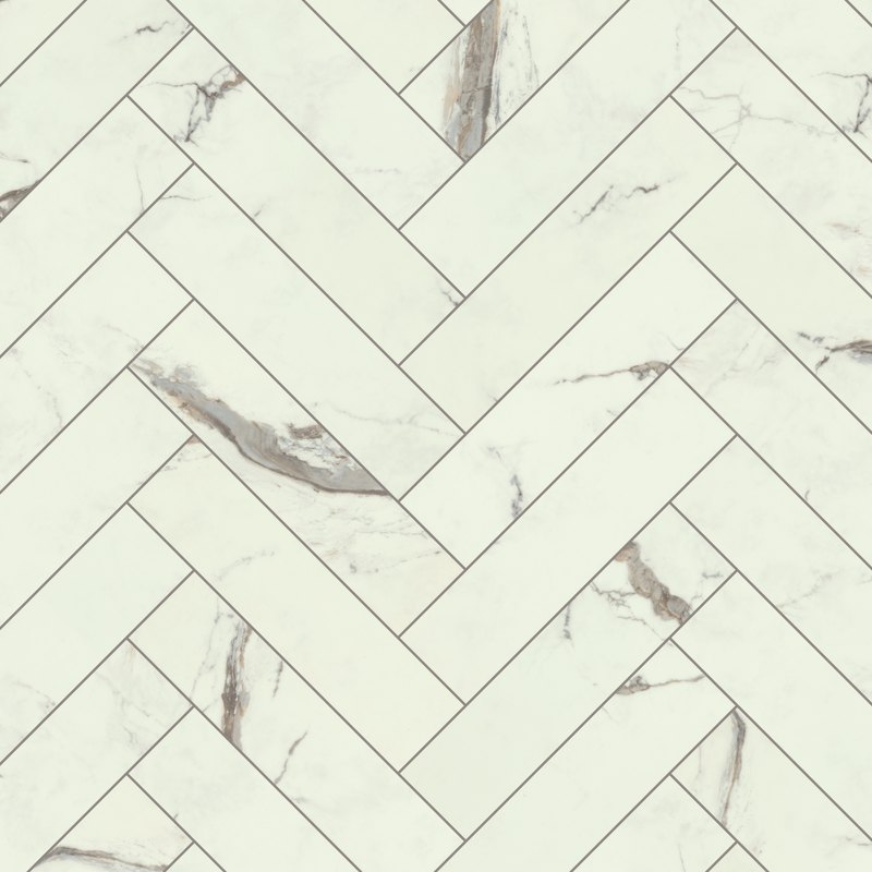 Korlok Brunella Marble Herringbone luxury vinyl flooring