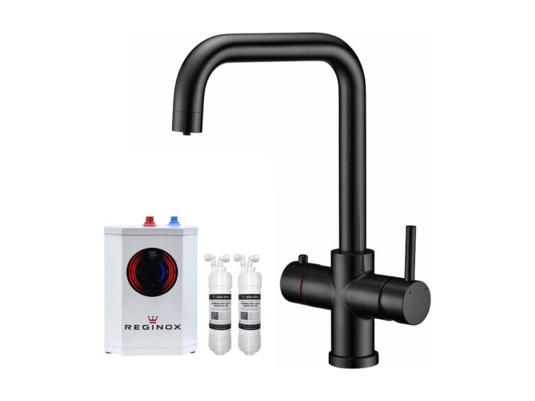 Reginox Tribezi 3-in-1 boiling water tap in matt black